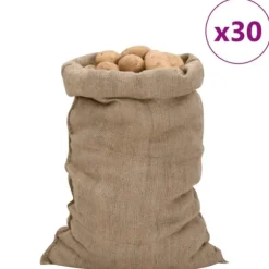 The Living Store jutesække 30 stk. 60x105 cm 100 % jute 340 g/m2 - Kufferter & tasker
