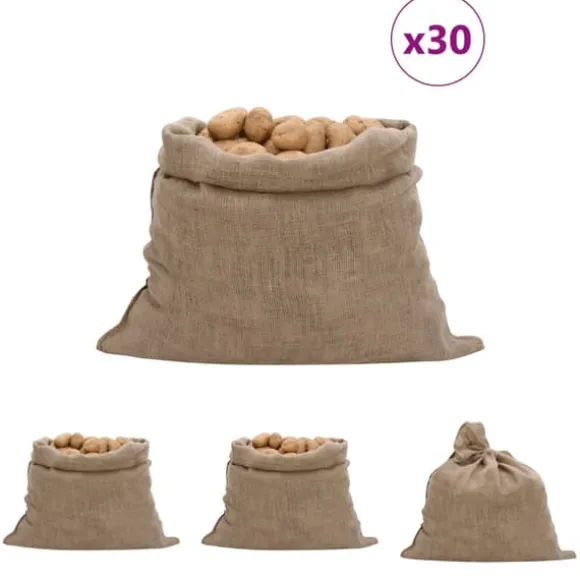 The Living Store jutesække 30 stk. 100x110 cm 100 % jute 220 g/m2 - Kufferter & tasker
