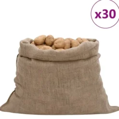 The Living Store jutesække 30 stk. 100x110 cm 100 % jute 220 g/m2 - Kufferter & tasker