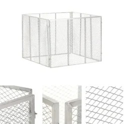 The Living Store kompostbeholder 100x100x77 cm galvaniseret jern - Kompostbeholdere