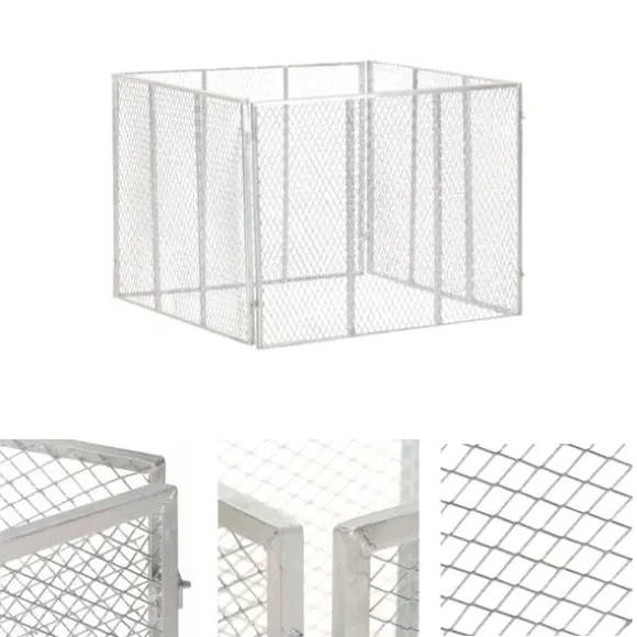 The Living Store kompostbeholder 100x100x77 cm galvaniseret jern - Kompostbeholdere