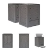 The Living Store kompostbeholdere 2 stk. 60 x 60 x 83 cm 600 l brun - Kompostbeholdere