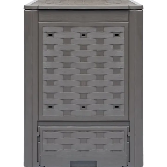 The Living Store kompostbeholdere 2 stk. 60 x 60 x 83 cm 600 l brun - Kompostbeholdere