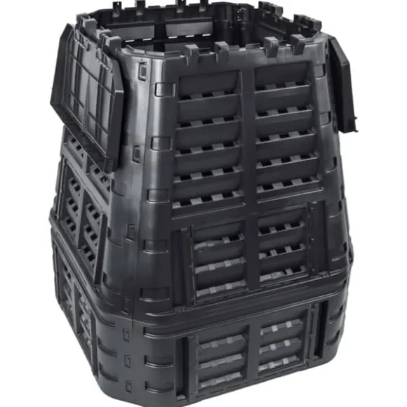 The Living Store kompostbeholder 93,3x93,3x113 cm 740 l sort - Kompostbeholdere