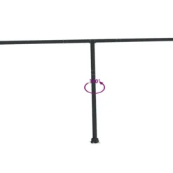 The Living Store markisestolpesæt 450x245 cm jern antracitgrå - Markiser