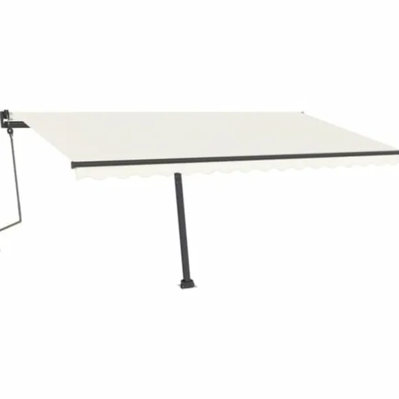 The Living Store markisestolpesæt 450x245 cm jern antracitgrå - Markiser