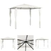 The Living Store med stolpeovertræk 3x3x2,6 m 160 g/m² cremefarvet - Festtelte & havepavilloner