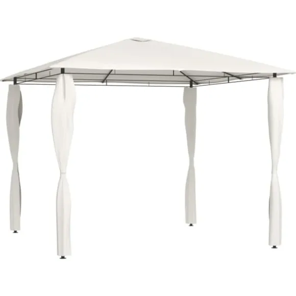 The Living Store med stolpeovertræk 3x3x2,6 m 160 g/m² cremefarvet - Festtelte & havepavilloner