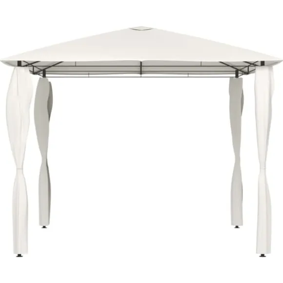 The Living Store med stolpeovertræk 3x3x2,6 m 160 g/m² cremefarvet - Festtelte & havepavilloner