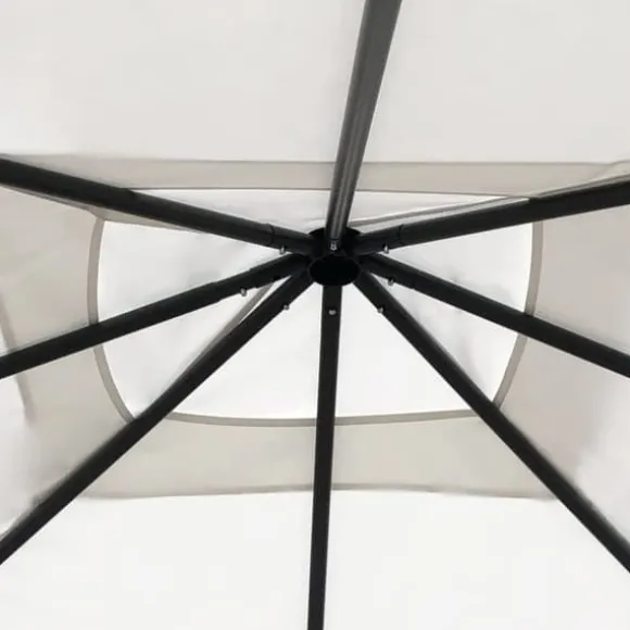 The Living Store med stolpeovertræk 3x3x2,6 m 160 g/m² cremefarvet - Festtelte & havepavilloner
