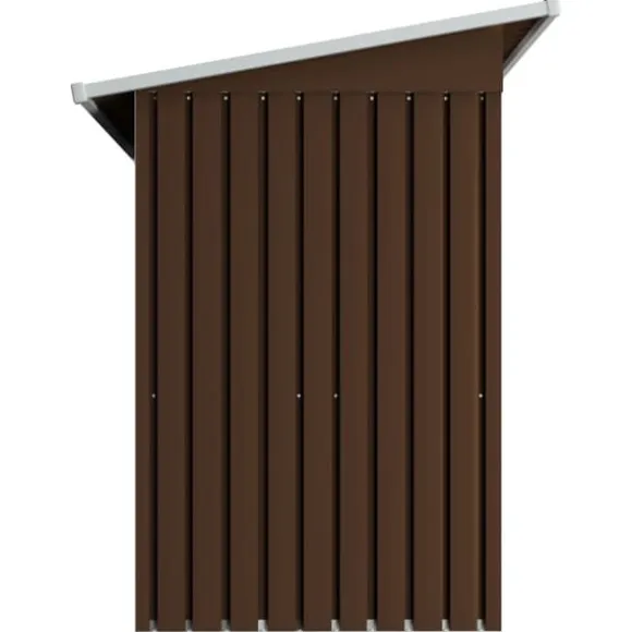 The Living Store opbevaringsskur til haven 194x121x181 cm stål brun - Skure & Redskabsskure