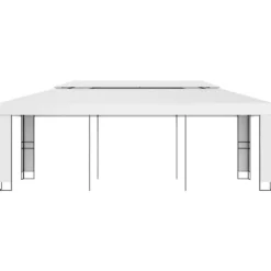 The Living Store pavillon med dobbelttag 3x6 m hvid - Festtelte & havepavilloner
