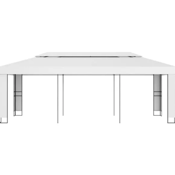 The Living Store pavillon med dobbelttag 3x6 m hvid - Festtelte & havepavilloner
