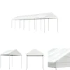 The Living Store pavillon med tag 13,38x2,28x2,69 m polyethylen hvid - Festtelte & havepavilloner