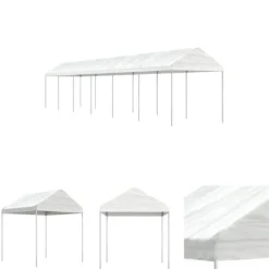 The Living Store pavillon med tag 13,38x2,28x2,69 m polyethylen hvid - Festtelte & havepavilloner