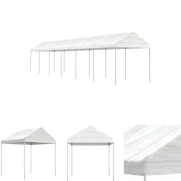 The Living Store pavillon med tag 13,38x2,28x2,69 m polyethylen hvid - Festtelte & havepavilloner