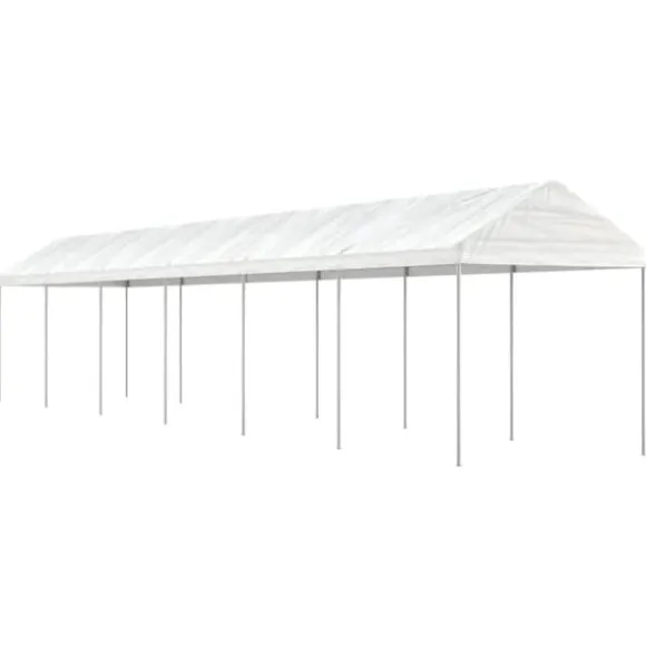 The Living Store pavillon med tag 13,38x2,28x2,69 m polyethylen hvid - Festtelte & havepavilloner