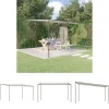 The Living Store pavillon 4x4 m 180 g/m² stof og stål hvid - Festtelte & havepavilloner