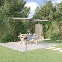 The Living Store pavillon 4x4 m 180 g/m² stof og stål hvid - Festtelte & havepavilloner