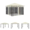 The Living Store pavillon med myggenet 3x3x2,73 m 180 g/m² cremefarvet - Festtelte & havepavilloner