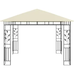 The Living Store pavillon med myggenet 3x3x2,73 m 180 g/m² cremefarvet - Festtelte & havepavilloner