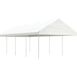 The Living Store pavillon med tag 8,92x4,08x3,22 m polyethylen hvid - Festtelte & havepavilloner