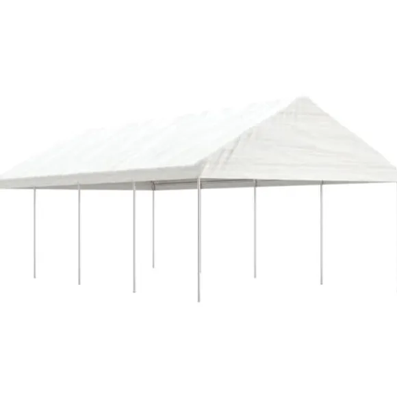 The Living Store pavillon med tag 8,92x4,08x3,22 m polyethylen hvid - Festtelte & havepavilloner