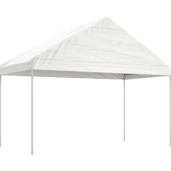 The Living Store pavillon med tag 8,92x4,08x3,22 m polyethylen hvid - Festtelte & havepavilloner