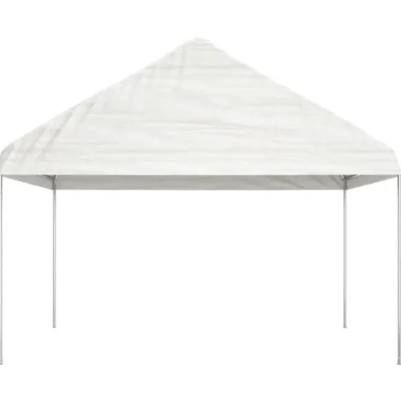 The Living Store pavillon med tag 4,46x4,08x3,22 m polyethylen hvid - Festtelte & havepavilloner