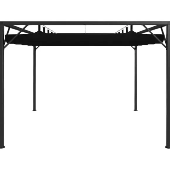 The Living Store pavillon med sammenrulleligt tag 3x3 m antracitgrå - Festtelte & havepavilloner