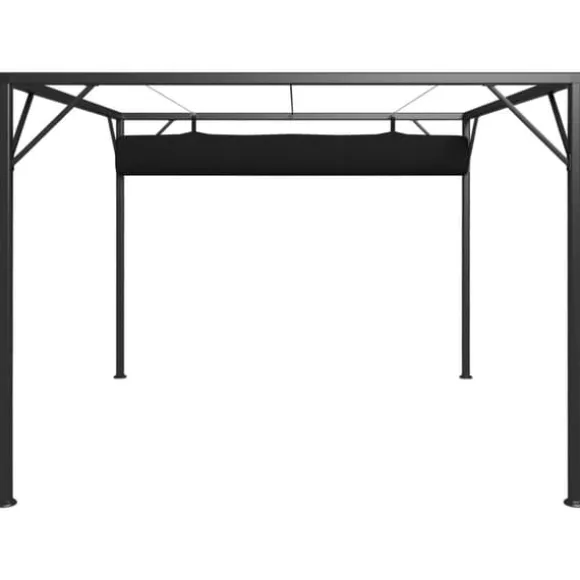 The Living Store pavillon med sammenrulleligt tag 3x3 m antracitgrå - Festtelte & havepavilloner