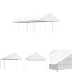 The Living Store pavillon med tag 13,38x4,08x3,22 m polyethylen hvid - Festtelte & havepavilloner
