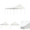 The Living Store pavillon med tag 6,69x4,08x3,22 m polyethylen hvid - Festtelte & havepavilloner