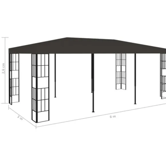 The Living Store pavillon 3x6 m antracitgrå - Festtelte & havepavilloner