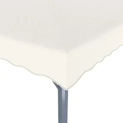 The Living Store pavillon med LED-lyskæder 400x300 cm aluminium cremefarvet - Festtelte & havepavilloner