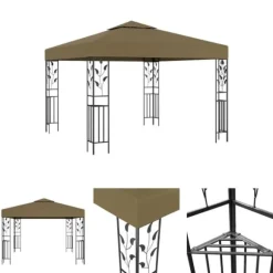 The Living Store pavillon 3x3 m 180 g/m² gråbrun - Festtelte & havepavilloner