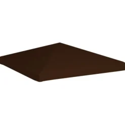 The Living Store pavillontopdække 310 g/m² 3 x 3 m brun - Festtelte & havepavilloner – tage