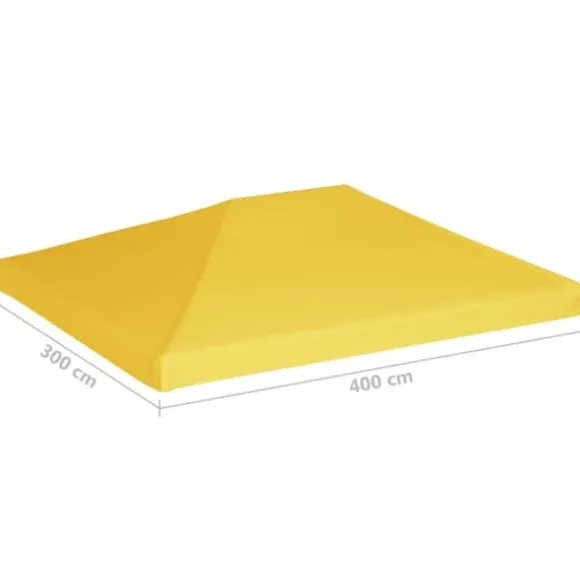 The Living Store pavillontopdække 270 g/m² 4x3 m gul - Festtelte & havepavilloner – tage