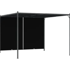 The Living Store pergola tilbagetrækkeligt tag 3x3 m antracitgrå - Havebuer, espalierer & pergolaer