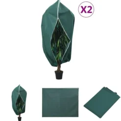 The Living Store plantebeskyttelse med lynlås 2 stk. 70 g/m² 3,14x2,5 m - Havearbejde – tilbehør