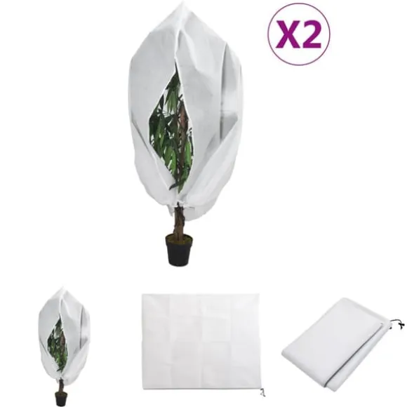 The Living Store plantebeskyttelse med lynlås 2 stk. 70 g/m² 3,14x2,5 m - Havearbejde – tilbehør