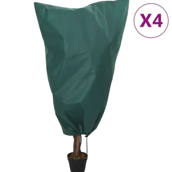 The Living Store plantebeskyttelse med snore 4 stk. 70 g/m² 0,8x1,2 m - Havearbejde – tilbehør