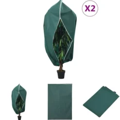 The Living Store plantebeskyttelse med lynlås 2 stk. 70 g/m² 1,2x1,8 m - Havearbejde – tilbehør