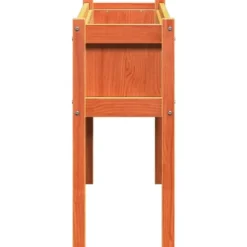 The Living Store plantekasse med ben 110x31x70 cm massivt fyrretræ gyldenbrun - Plantekrukker