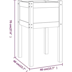 The Living Store plantekasse 50x50x70 cm massivt fyrretræ - Plantekrukker
