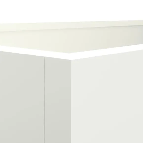 The Living Store plantekasse 62x40x39 cm koldvalset stål hvid - Plantekrukker