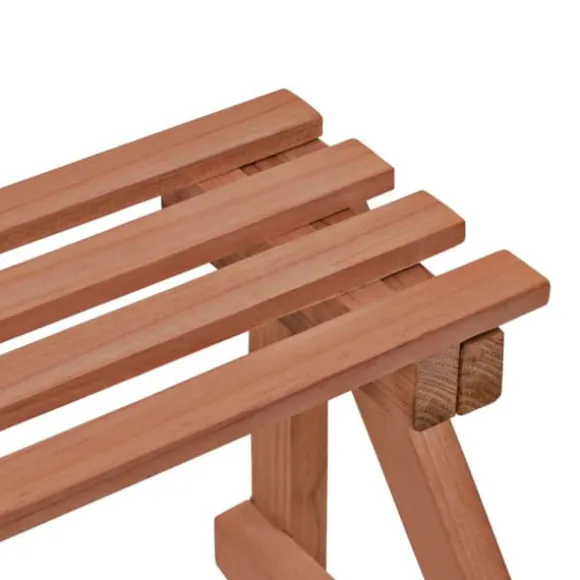 The Living Store plantestativ i 3 niveauer cedertræ 48 x 45 x 40 cm - Planteborde