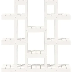 The Living Store plantestativ 104,5x25x109,5 cm massivt fyrretræ hvid - Planteborde