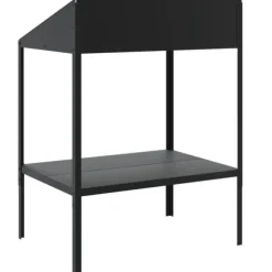 The Living Store plantestativ 75,5x54,5x100 cm galvaniseret stål antracitgrå - Planteborde