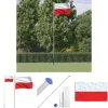 The Living Store Polen flag og flagstang 6,23 m aluminium - Flag & vimpler